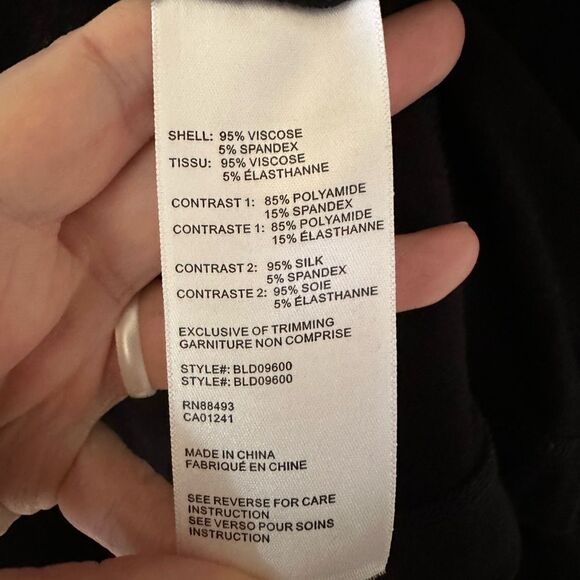 Blanc Noir V Neck Tank Cinch Waist Jersey Knit Mini Dress Size M - Picture 5 of 9